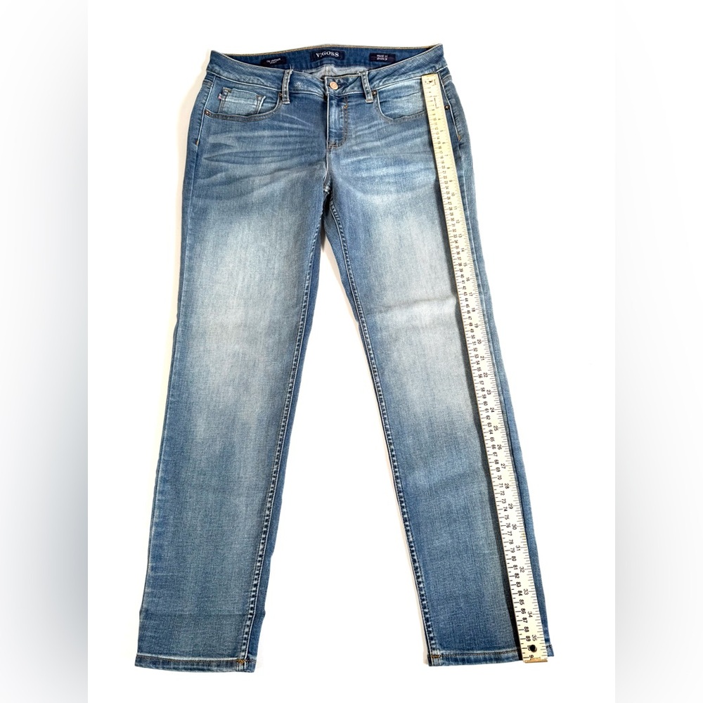Vigoss Light Blue Wash Jagger Skinny Mid-Rise Denim Jeans Americana Streetwear - Picture 8 of 12